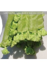 Sevya - Tassels Scarf 50% Silk / 50% Cotton - Lime