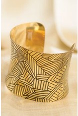 Sevya - Patchwork Brass Cuff