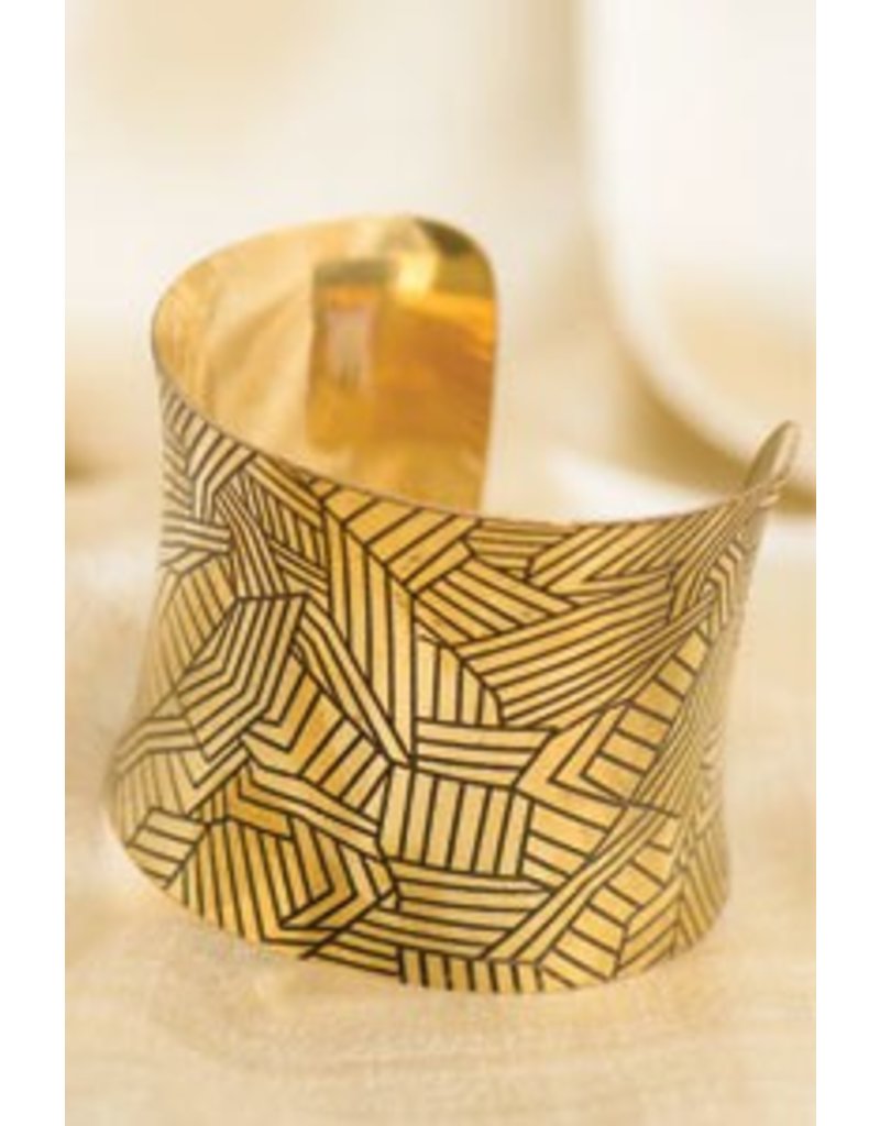 Sevya - Patchwork Brass Cuff