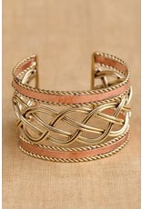 Sevya - Braided Copper & Brass Cuff Bracelet