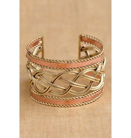 Sevya - Braided Copper & Brass Cuff Bracelet