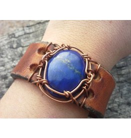 P. Karrigan P. Karrigan - Leather Bracelet Lapis Lazuli