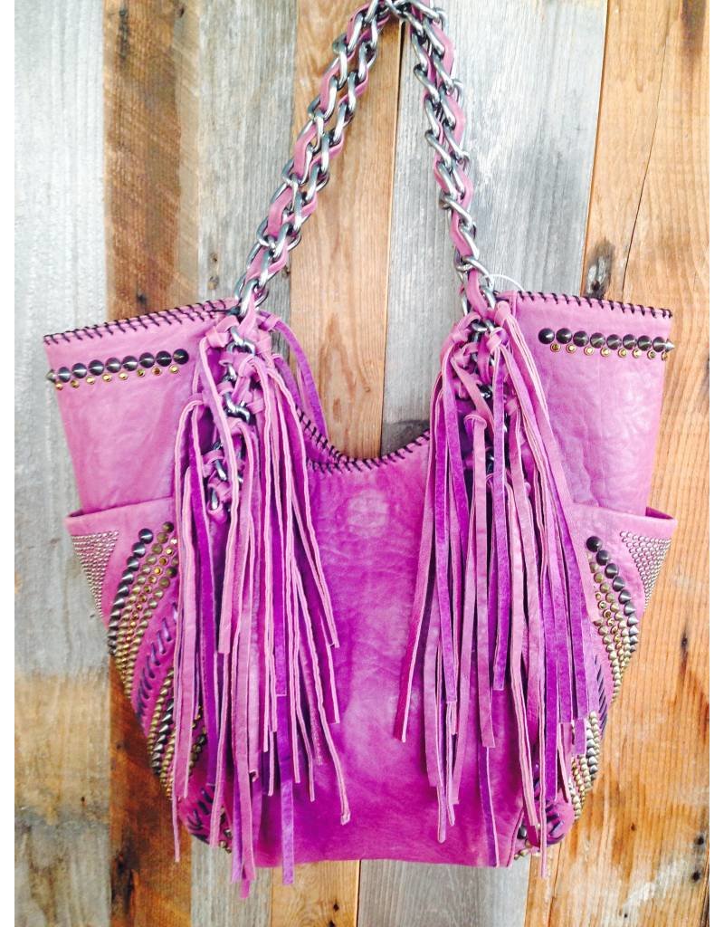 Kippy's Kippy's Leather - Raw Stictch Spike Bag W/ Handle