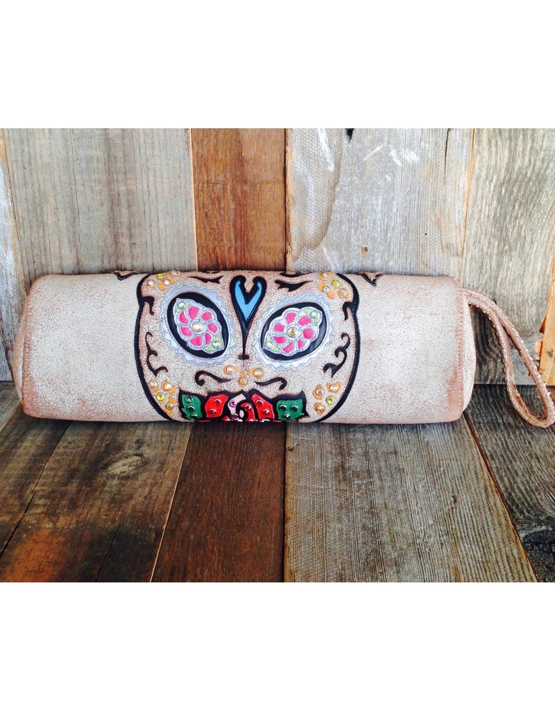 Kippy's Kippy's Leather - Large Skull and Roses Clutch