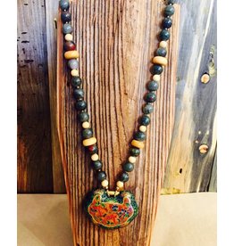 Kuo Kuo - Genuine Tibetan Semi Precious Jade Pendant Necklace