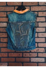 Kippy's Kippy's Leather - Denim & Leather Vest Cubic Enigma