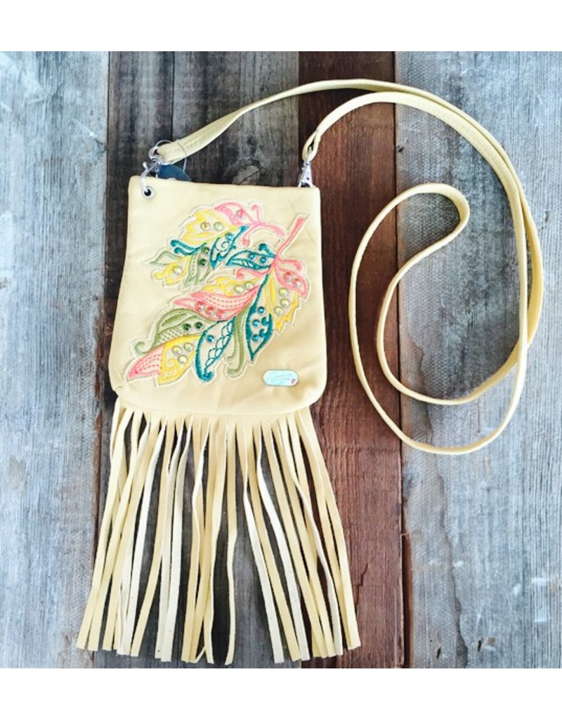 Kippy's Kippy's Leather - Feather Pocket Pouch With Fringe