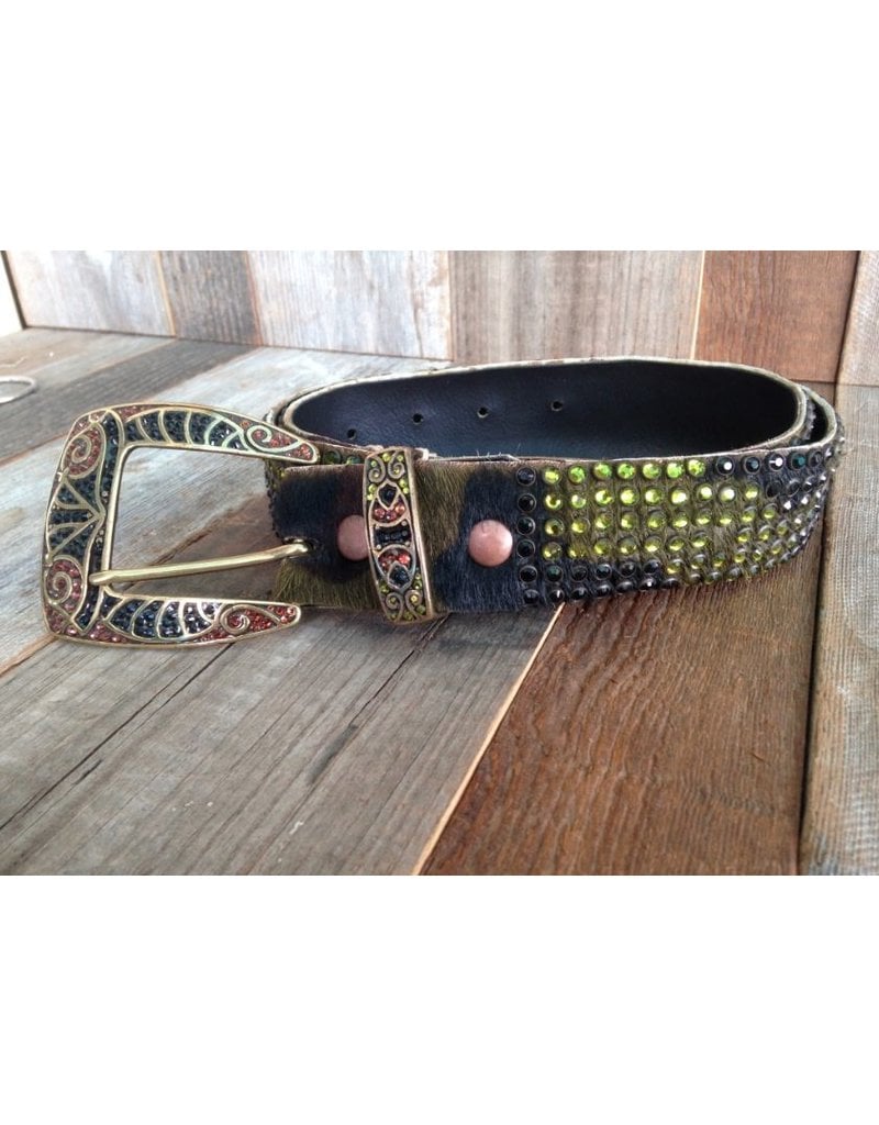 Kippy's Kippy's Leather - 1 1/2 Inch Camo Solids Belt With Erte Pave Buckle