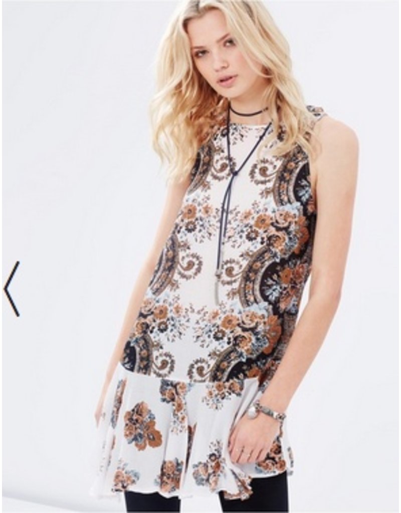 Free People Free People - Printed Flouncy Hem Slip