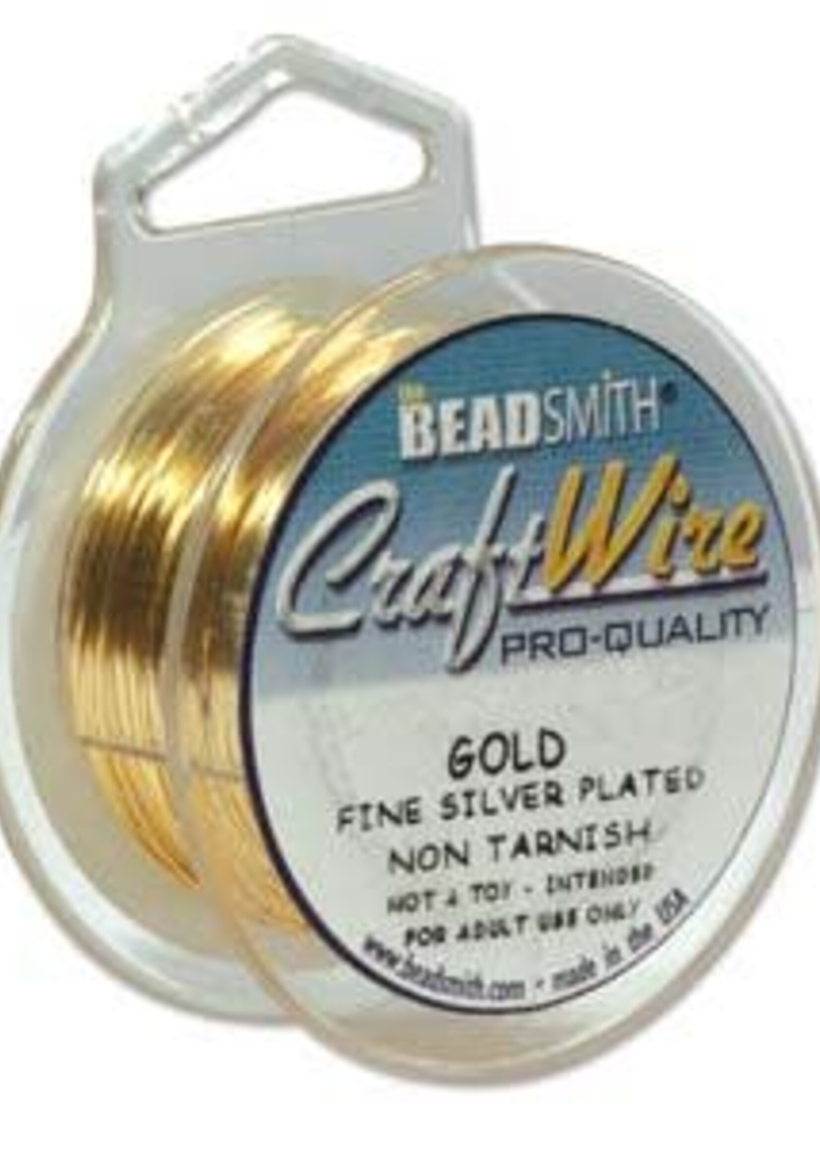 Craft Wire 18ga Round Gold Plate 4yds