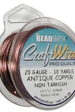 Craft Wire 20ga Round Antique Copper 10yd