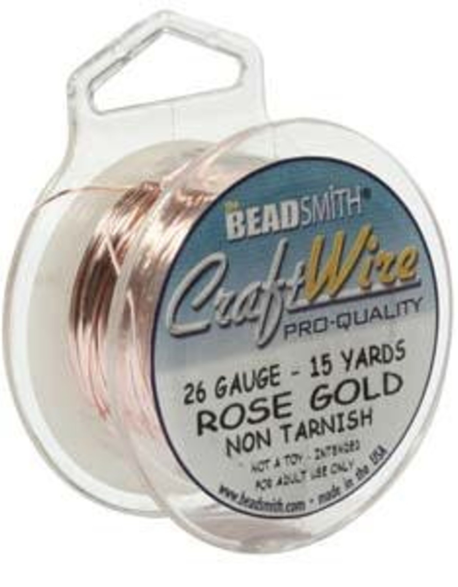 Craft  Wire 26ga. Rose Gold Plate 15yd