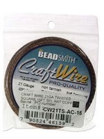 Craft Wire 21ga Twist Antique Copper