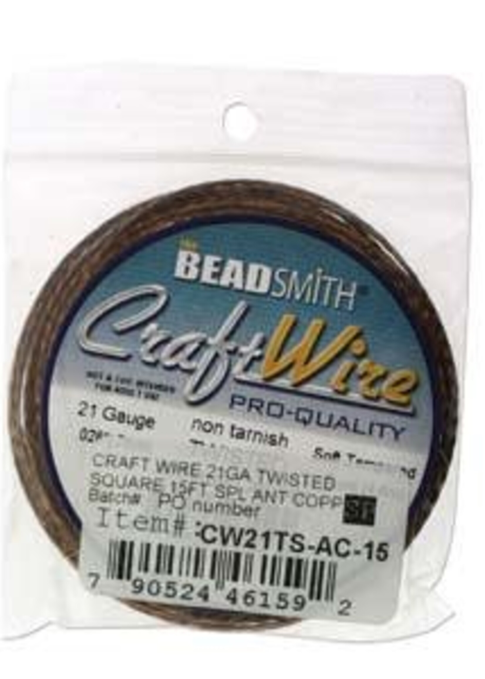 Craft Wire 21ga Twist Antique Copper
