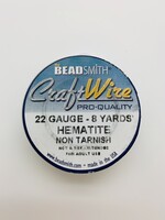 Craft Wire 22ga Round Hematite 8 yd