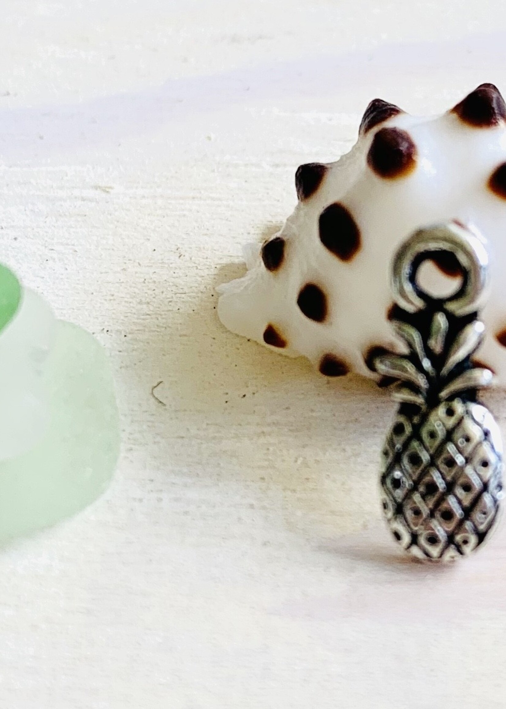 Small Pineapple Charm Antique Silver