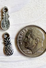 Small Pineapple Charm Antique Silver
