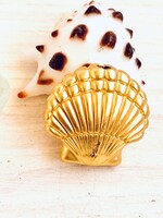 Shell Bead Matte Gold