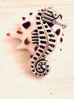 Seahorse Metal Bead Silver