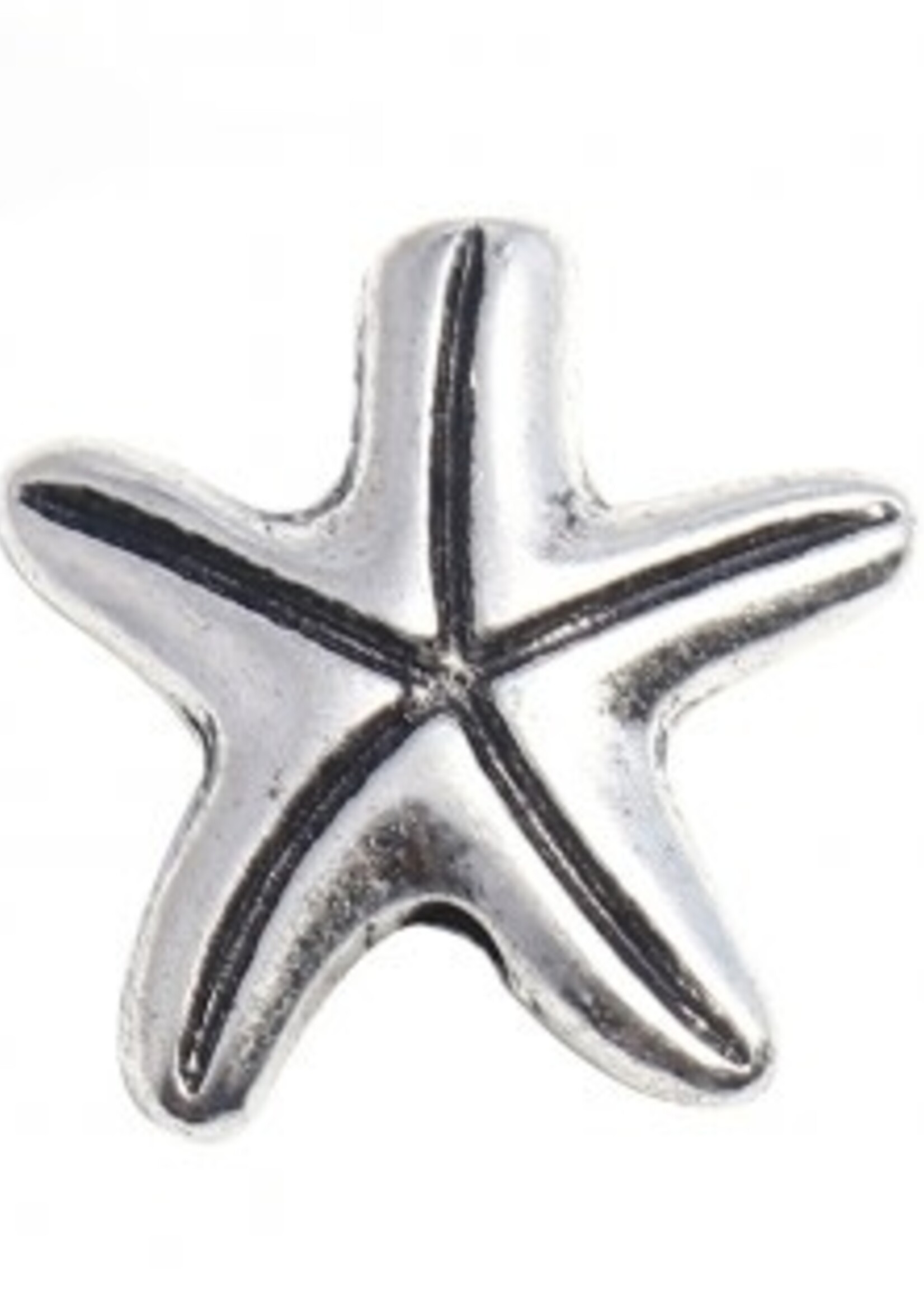 Starfish Metal Bead Silver