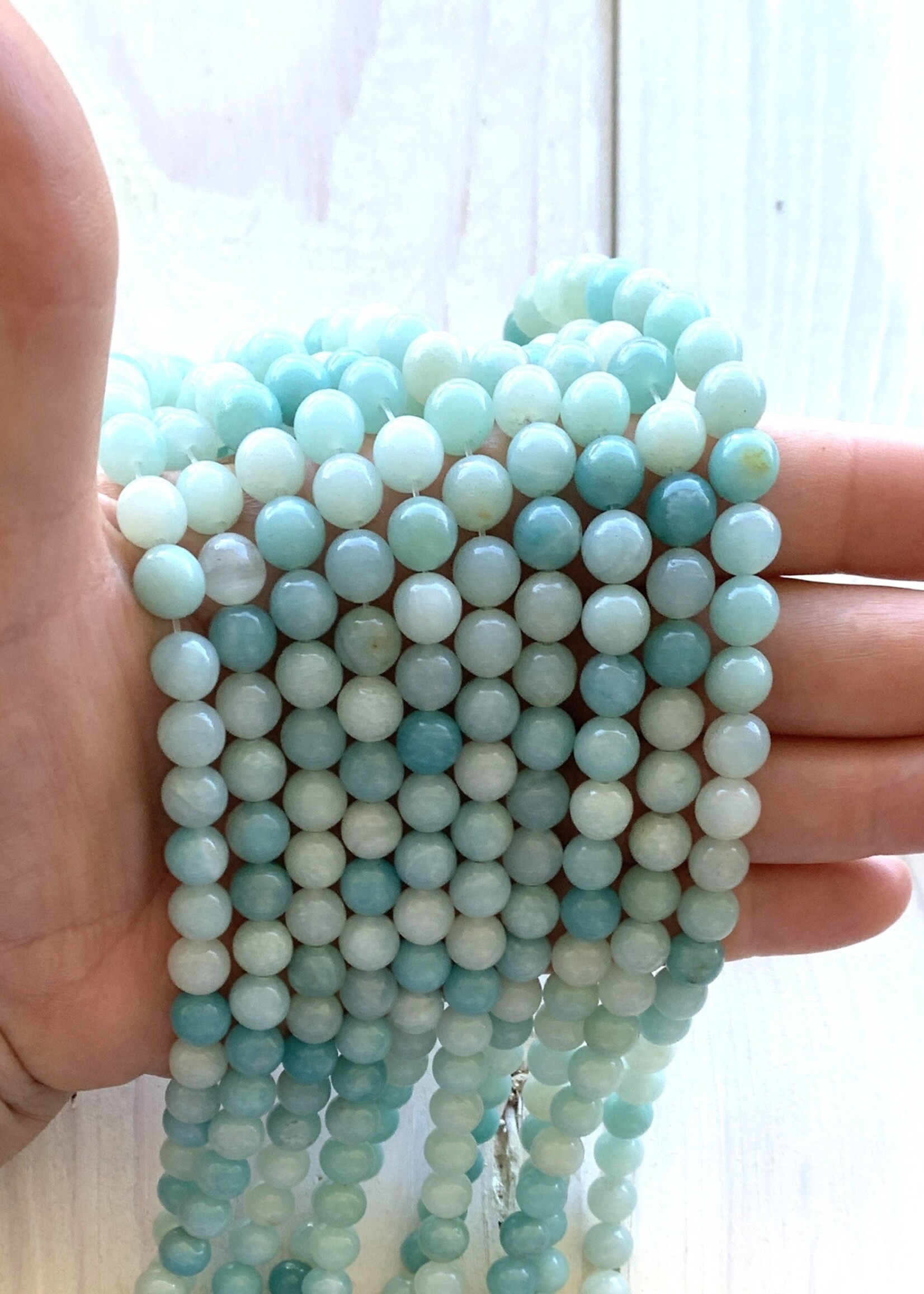 8mm Amazonite Round Strand