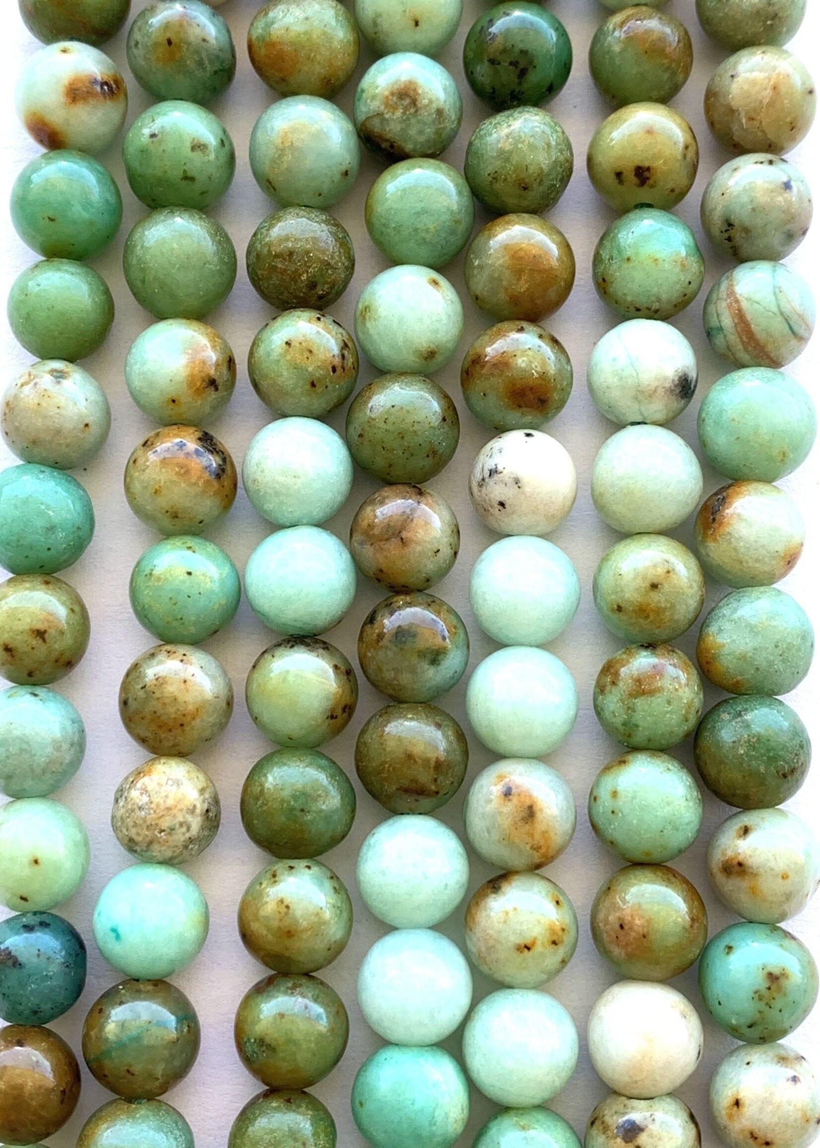 8mm Round Mongolian Jade Strands