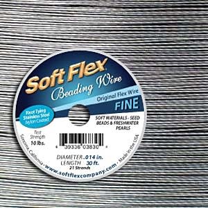 Soft Flex Beading Wire, White, 014 Inch, 30 Feet | BDC-414.01