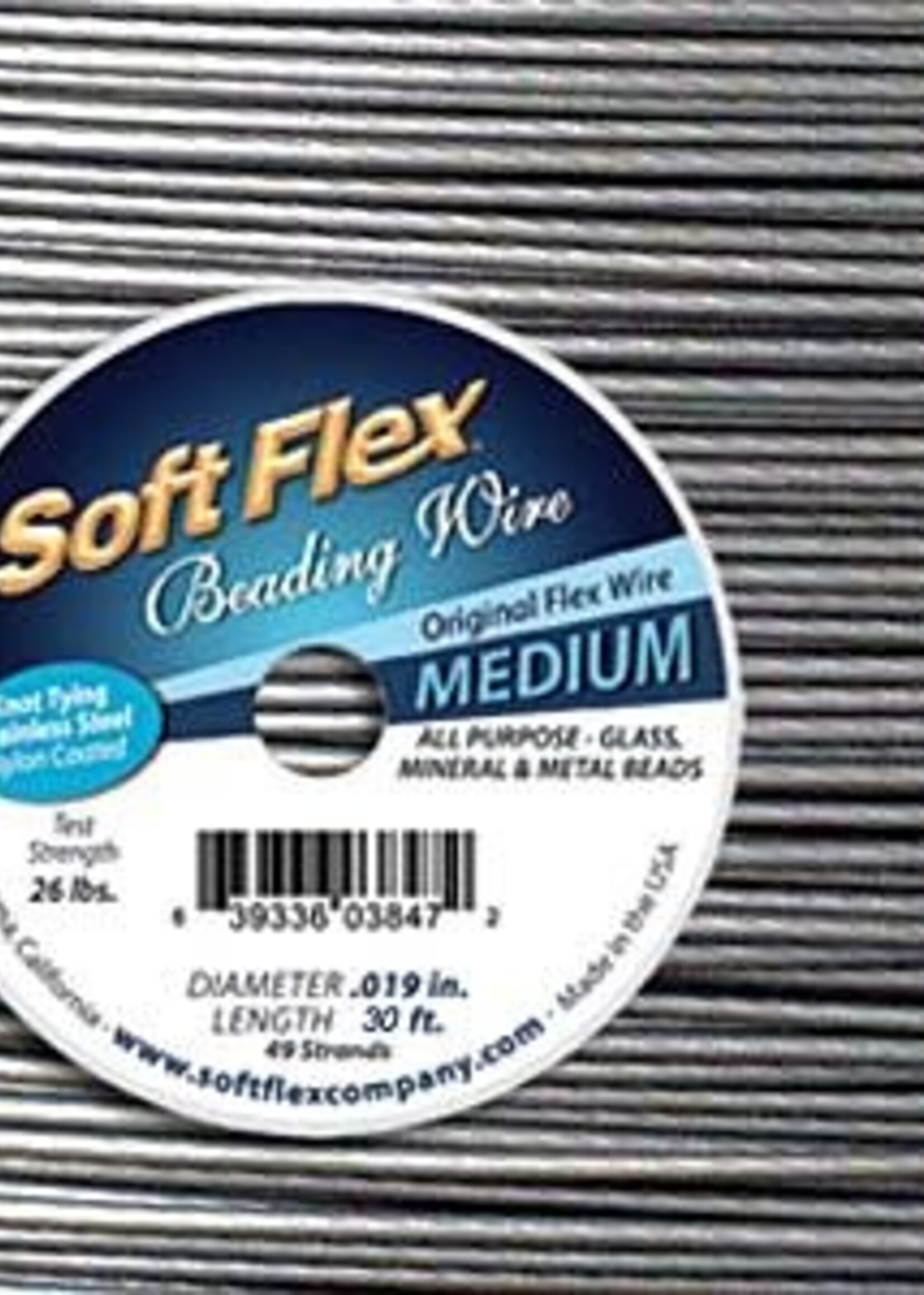 .019 Soft Flex Medium Beading Wire 30ft