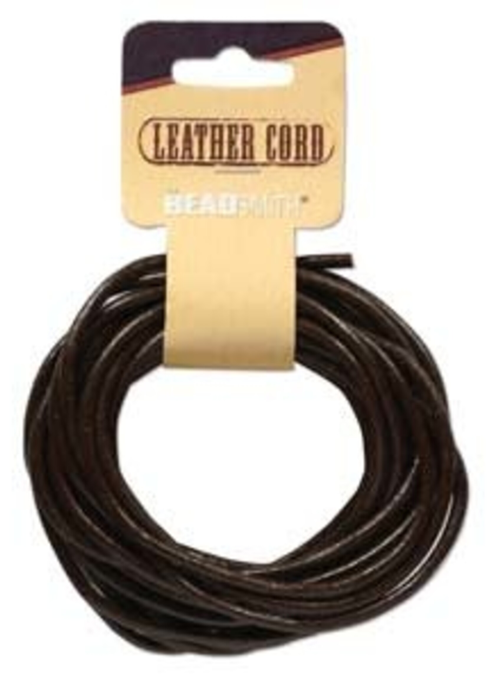 3mm Leather Cord Brown 5 yd pkg