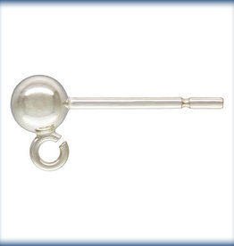3mm Ball Post Sterling Silver Qty 6