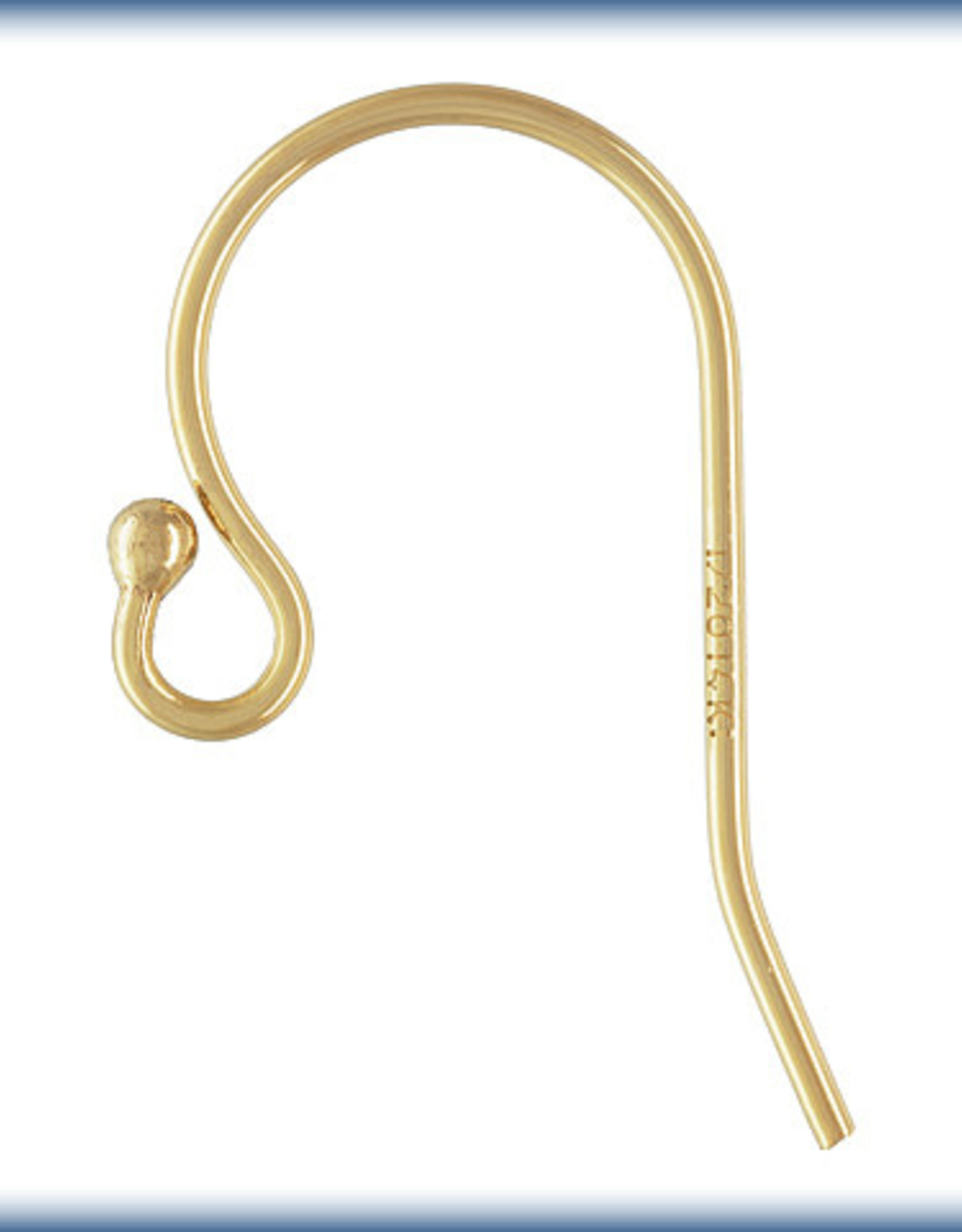Gold Overlay Earwire 26X12MM