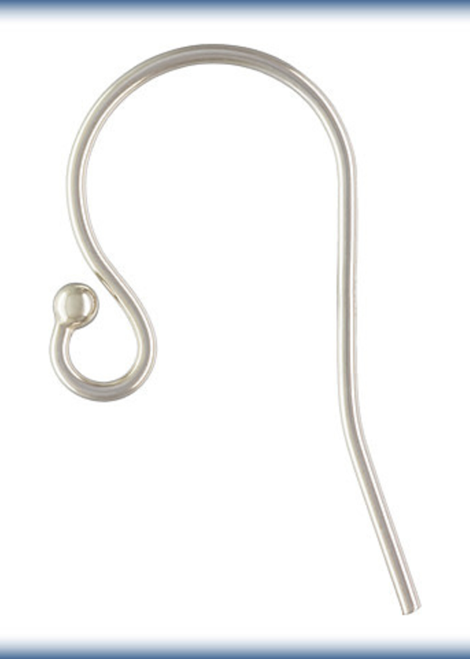 Ball End Earwire, Sterling Silver Qty 10