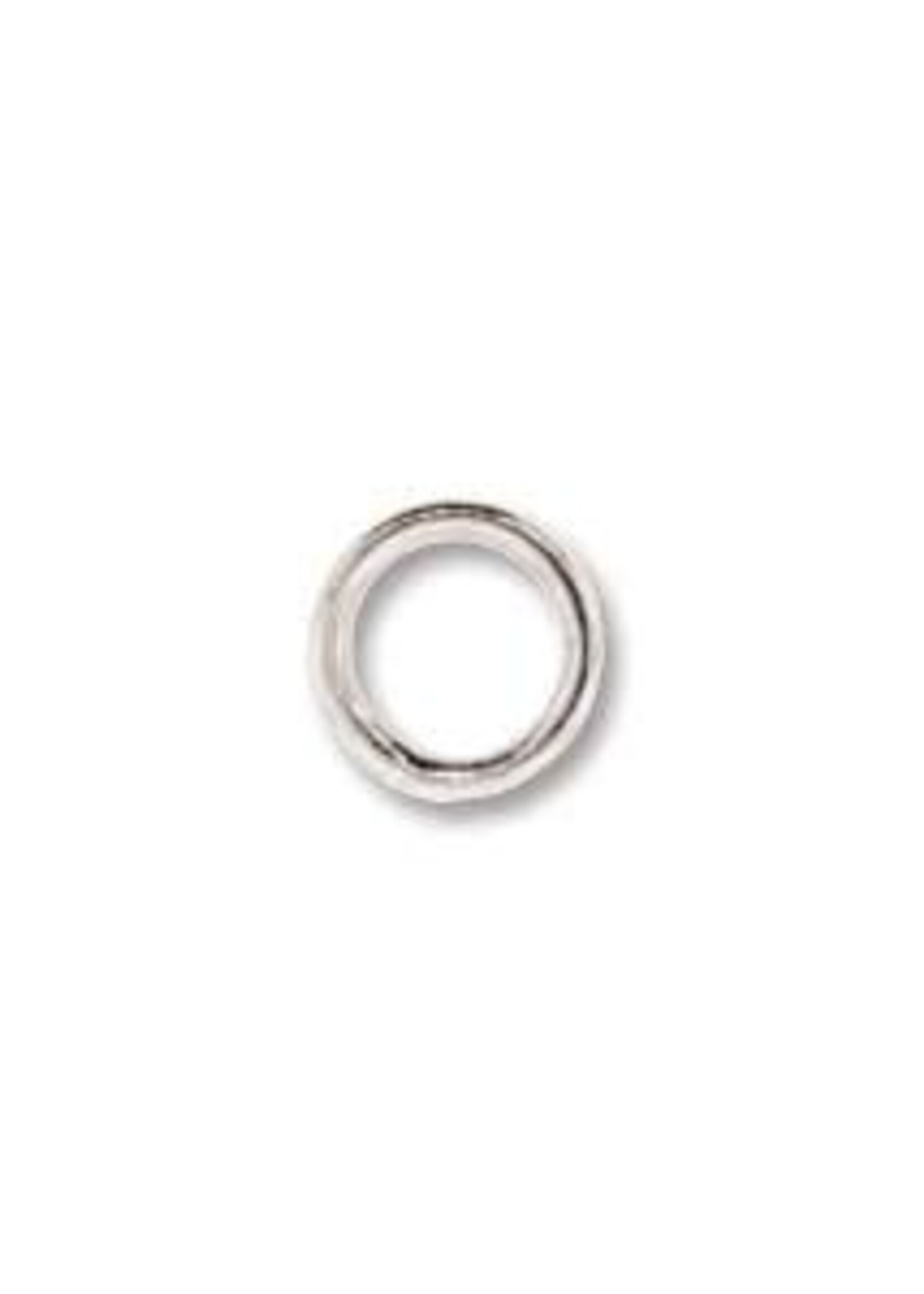 6mm Closed Rings, 19ga, Silver Plate Qty 12