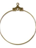 30mm Bead. Hoop Gold Plate Qty 12