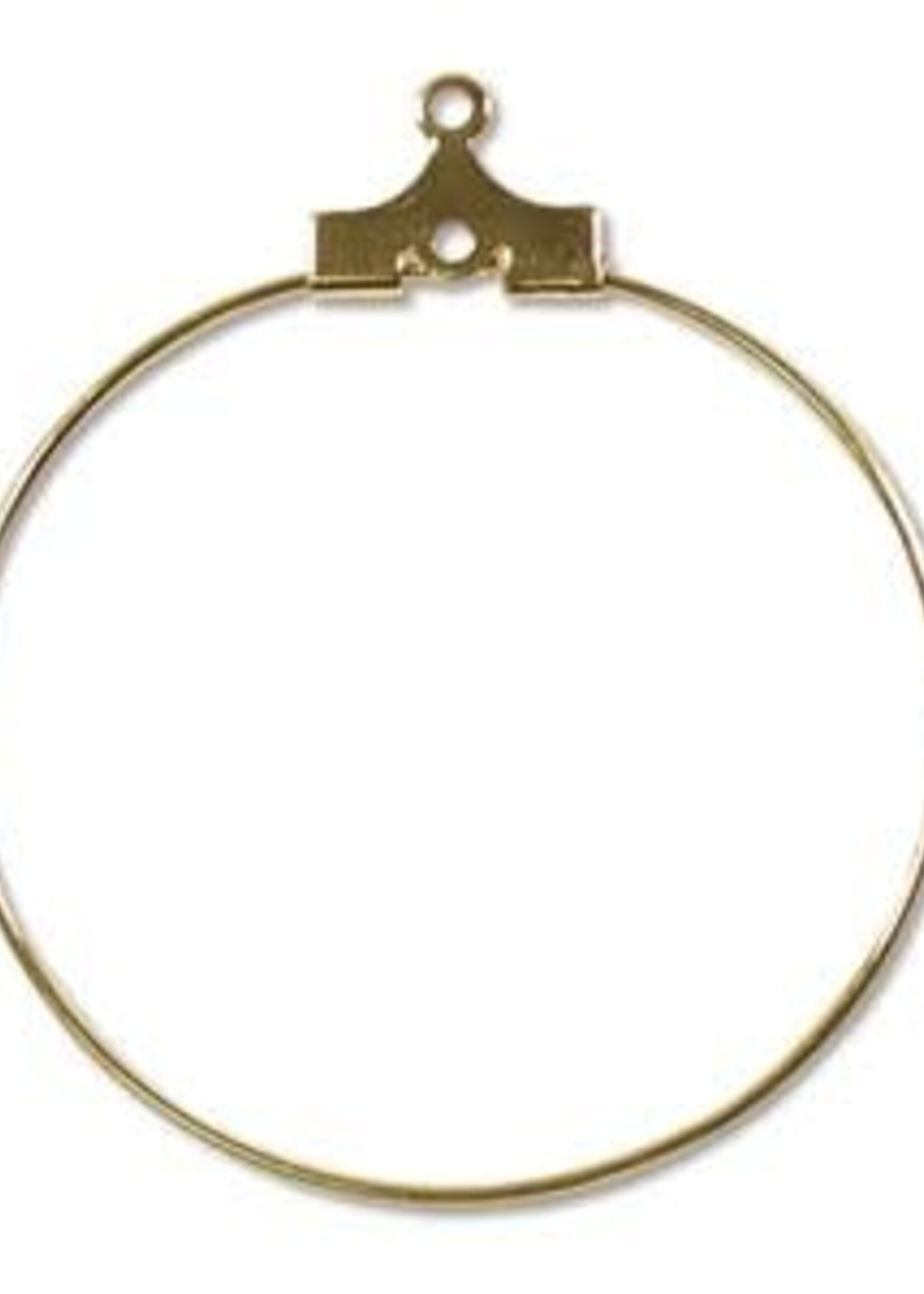 30mm Bead. Hoop Gold Plate Qty 12