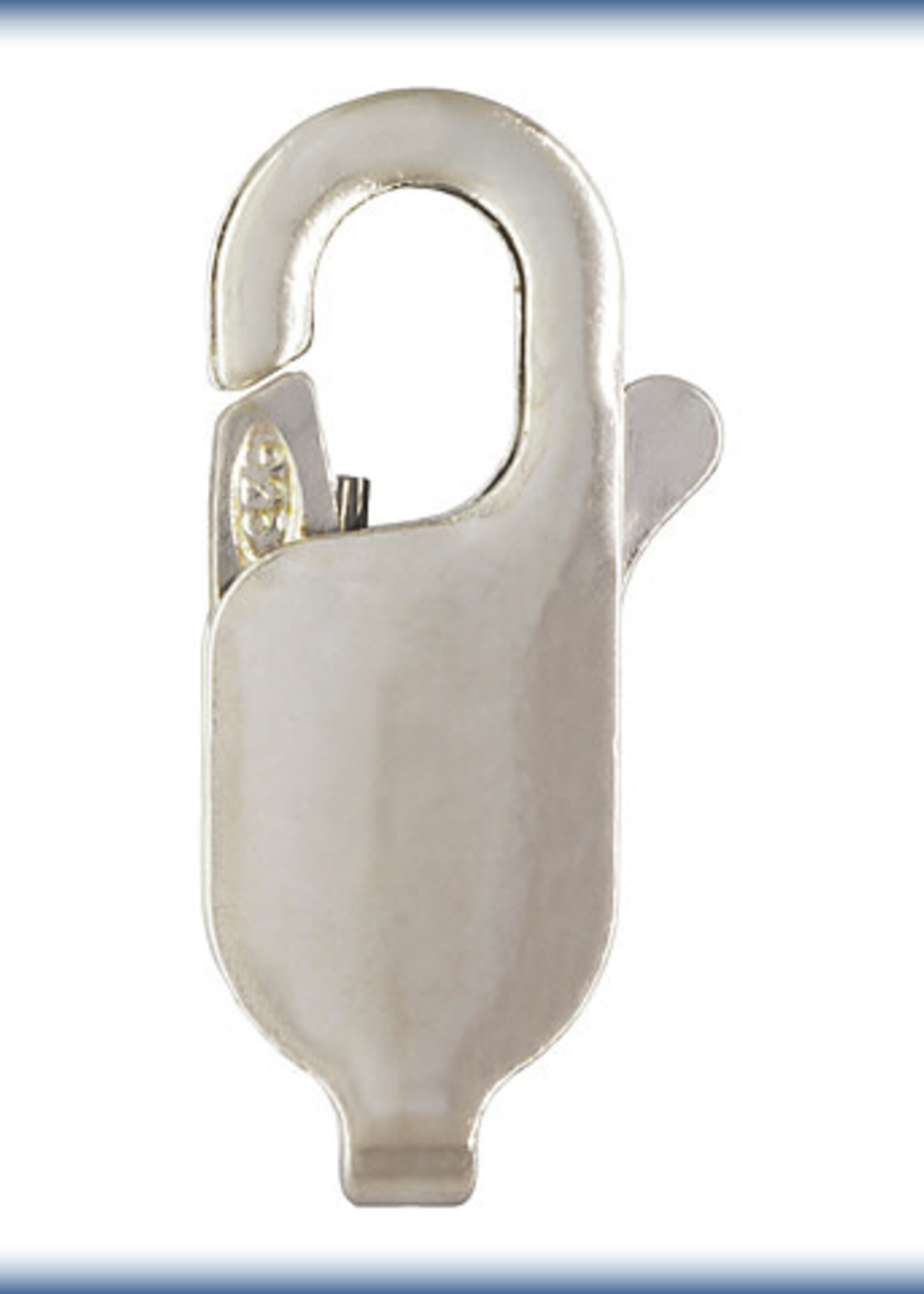12x4 Lobster Clasp, Sterling Silver Qty 2