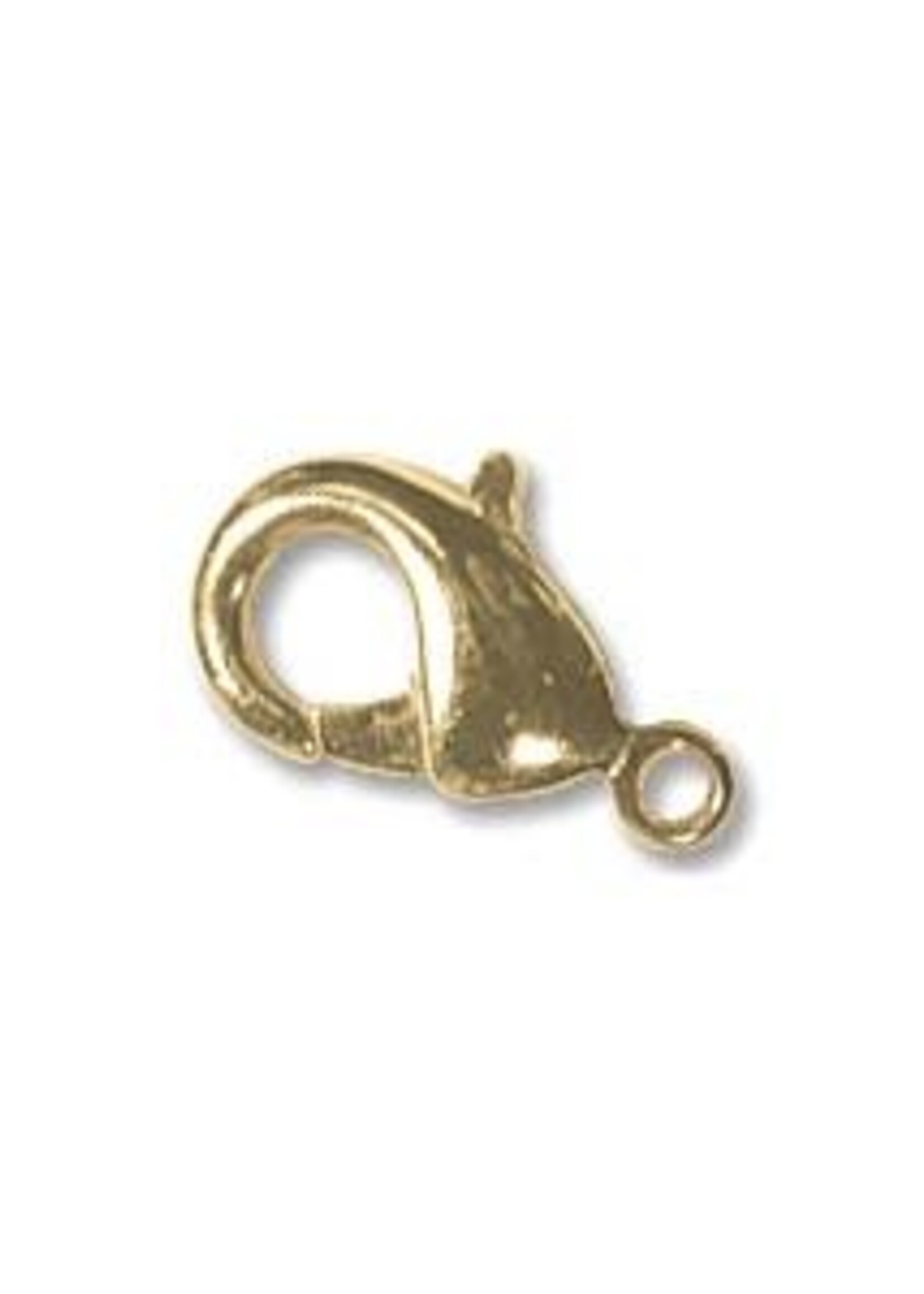 12x6.5mm Lobster Clasp Gold Plate, Qty 12