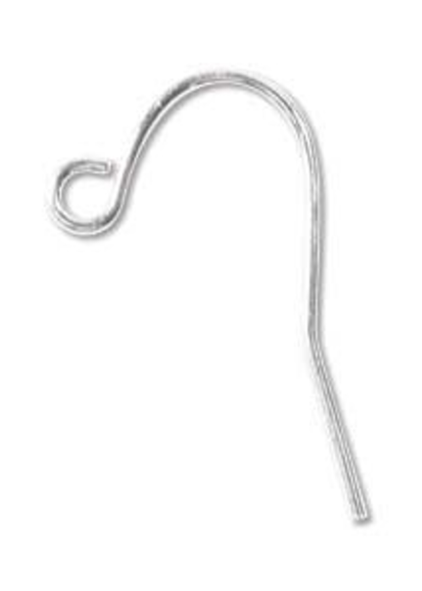 Plain Earwires Silver Plate Qty 12