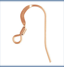 Coil Earwire Flat 14k Rose Gold Filled Qty 10