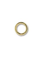 6mm Closed Ring 19ga Gold Plate Qty 144