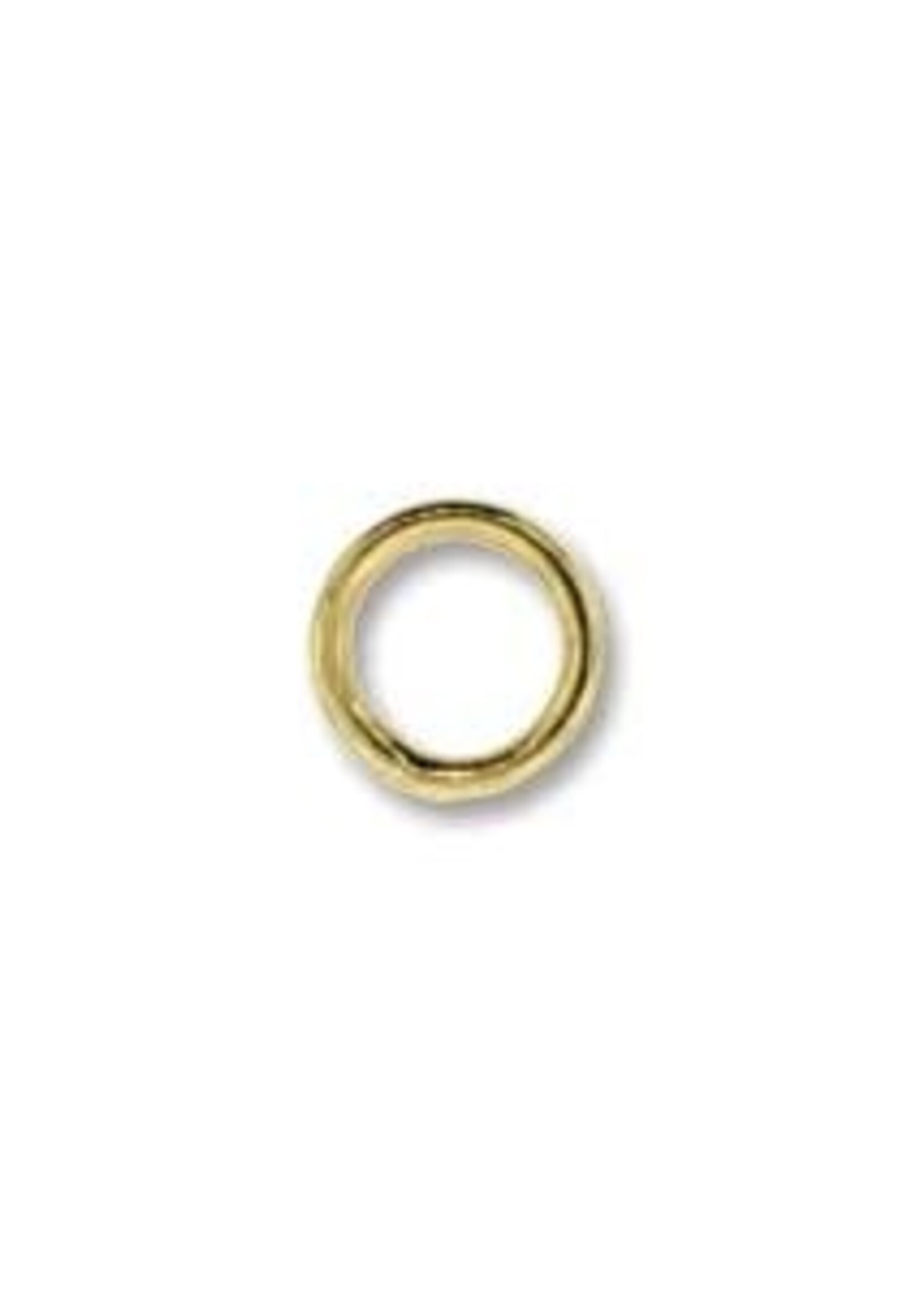 6mm Closed Ring 19ga Gold Plate Qty 144
