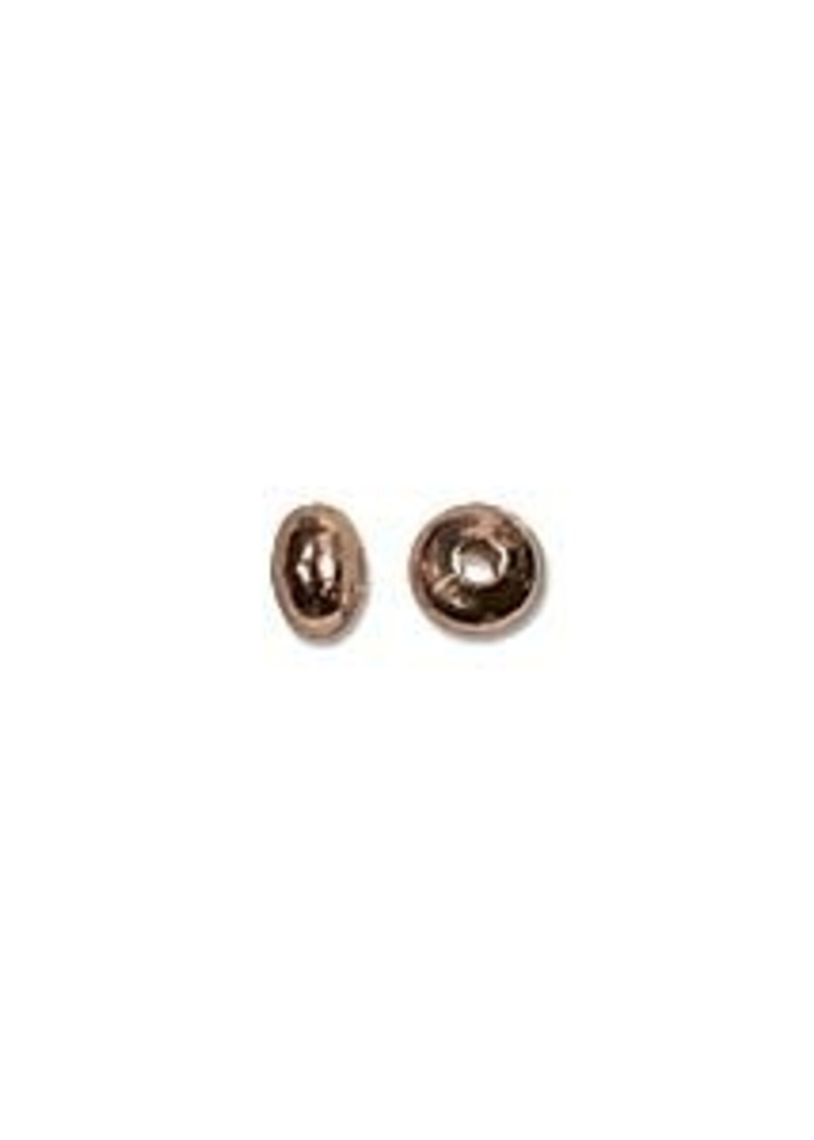 3x2mm Roundels Copper Plate Qty 24