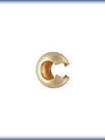 3mm Crimp Cover Gold Plate Qty 24