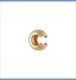 3mm Crimp Cover Gold Plate Qty 24