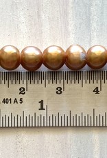6mm Pearls w/2mm ID Hole, Coppery Gold 16" st approx.