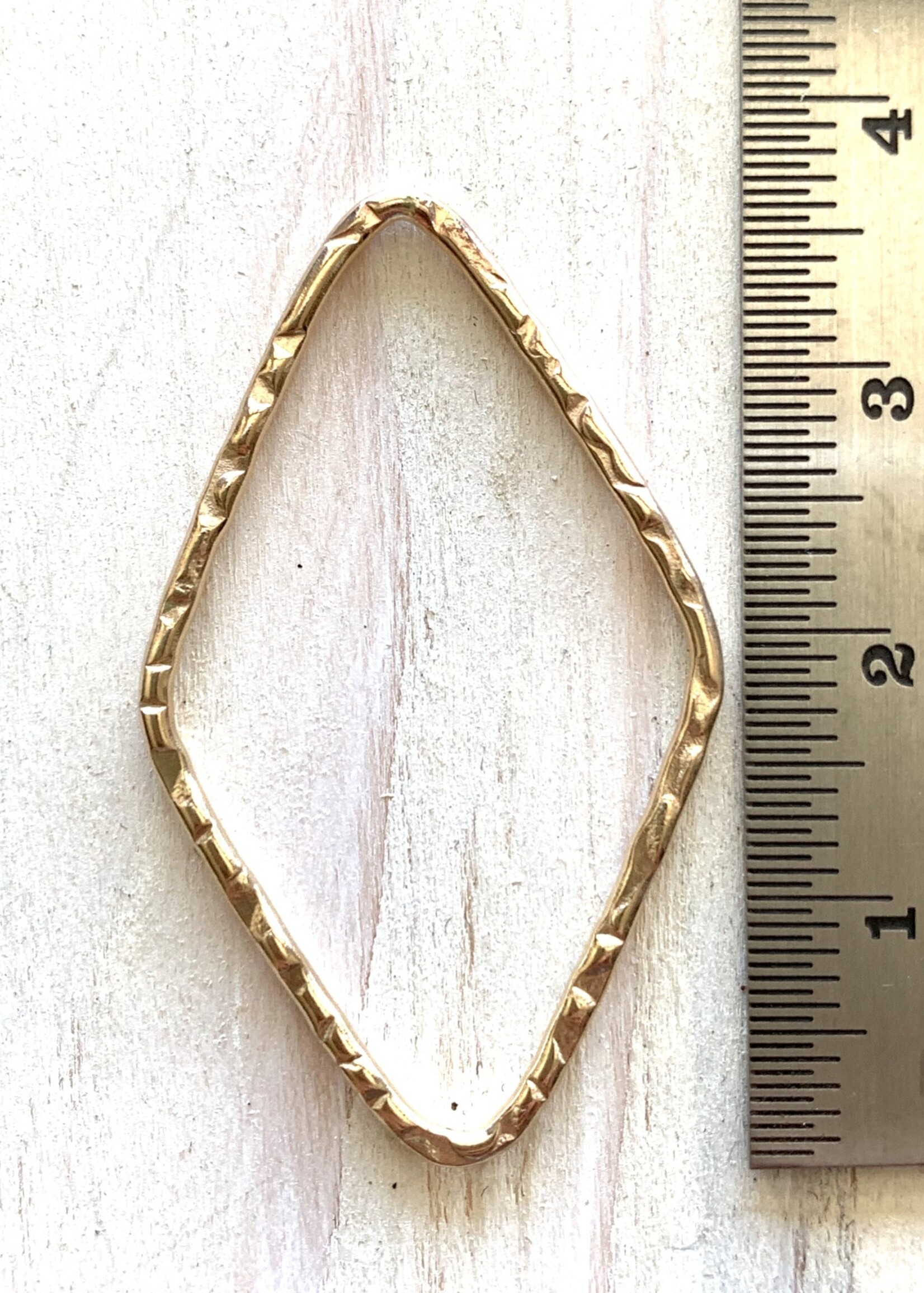 38x24mm Diamond Hoop 14K G/Filled ea