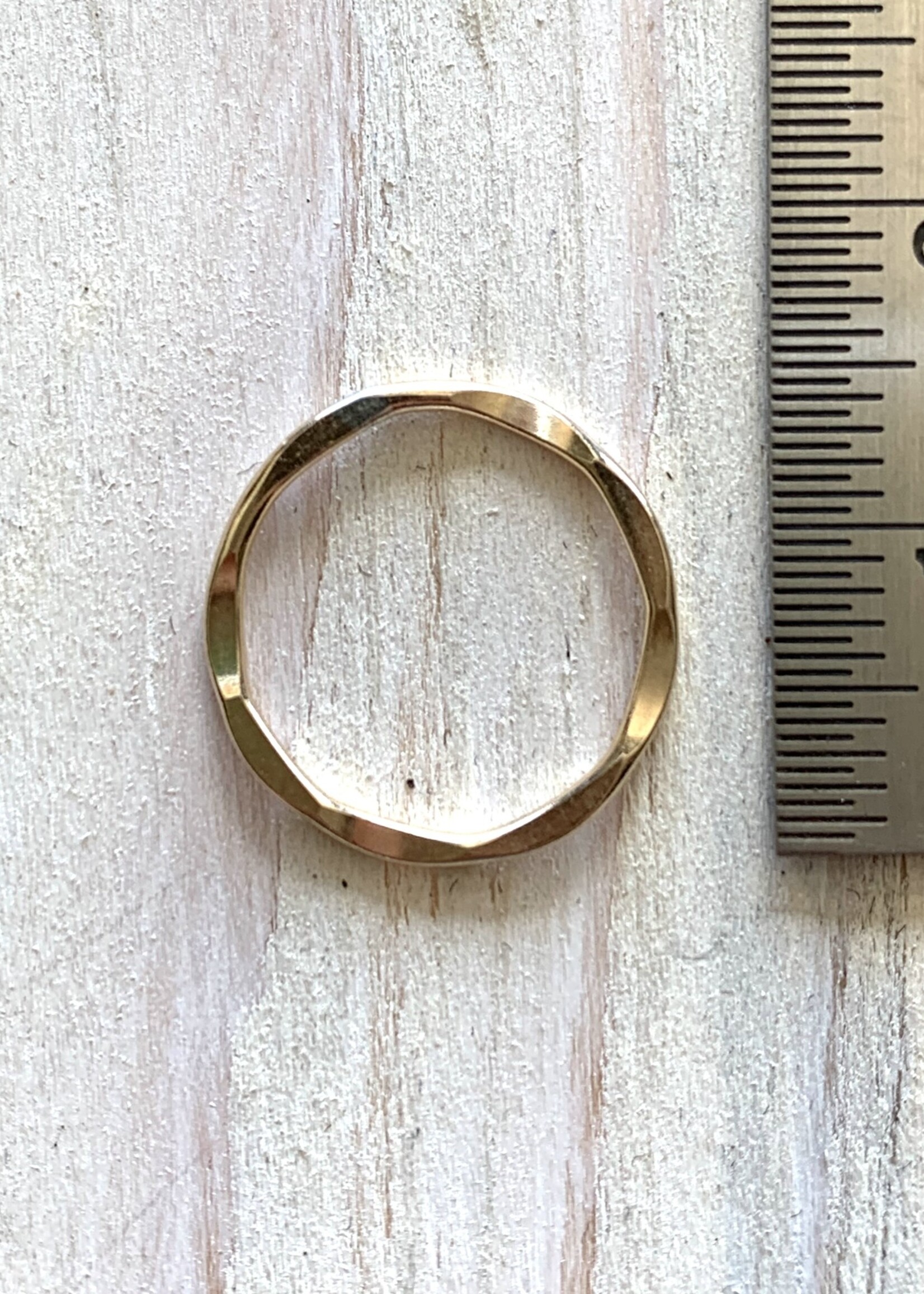 15mm Closed Ring Hammered 14k Gold Filled