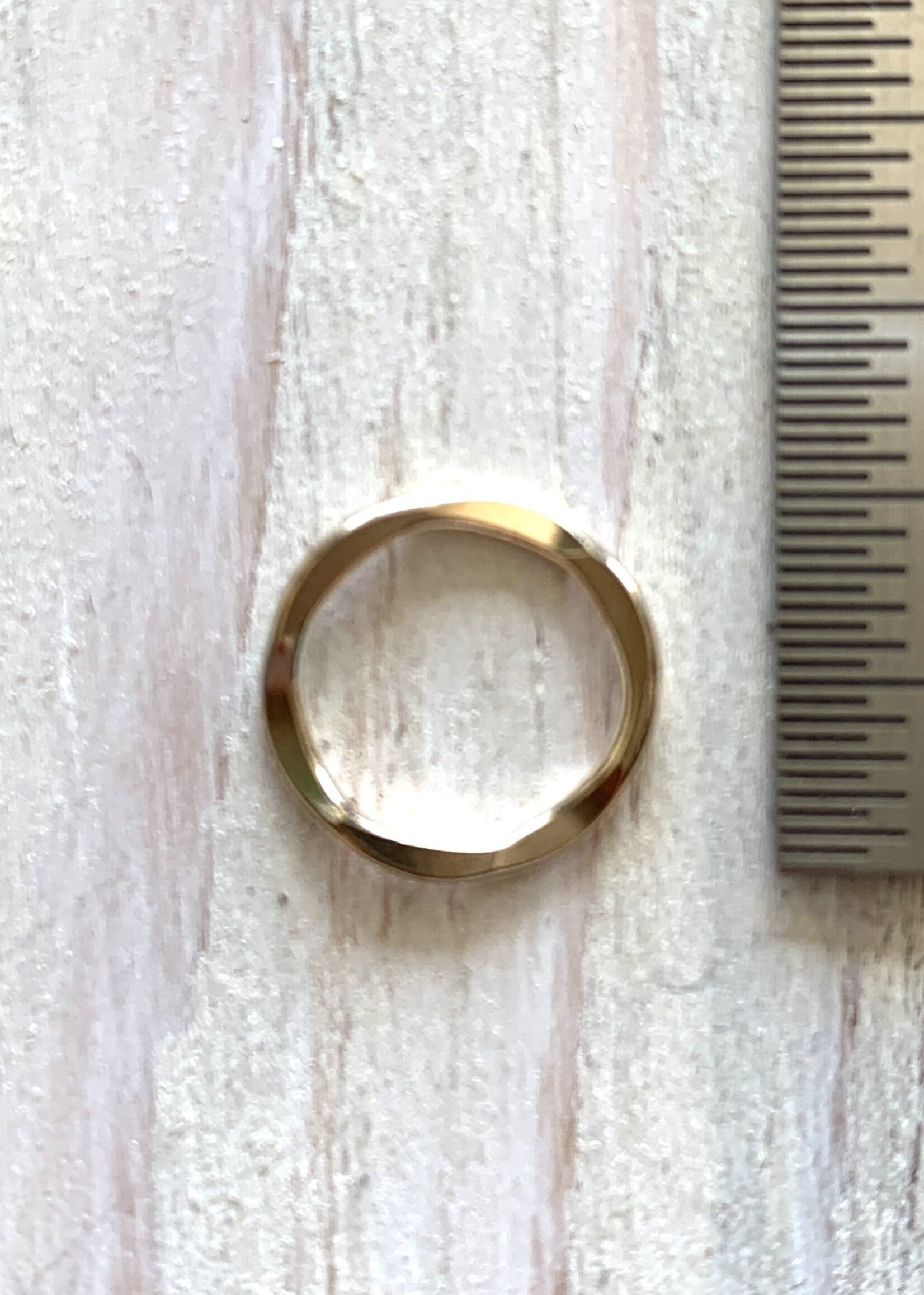 11mm Closed Ring Hammered 14k Gold Filled