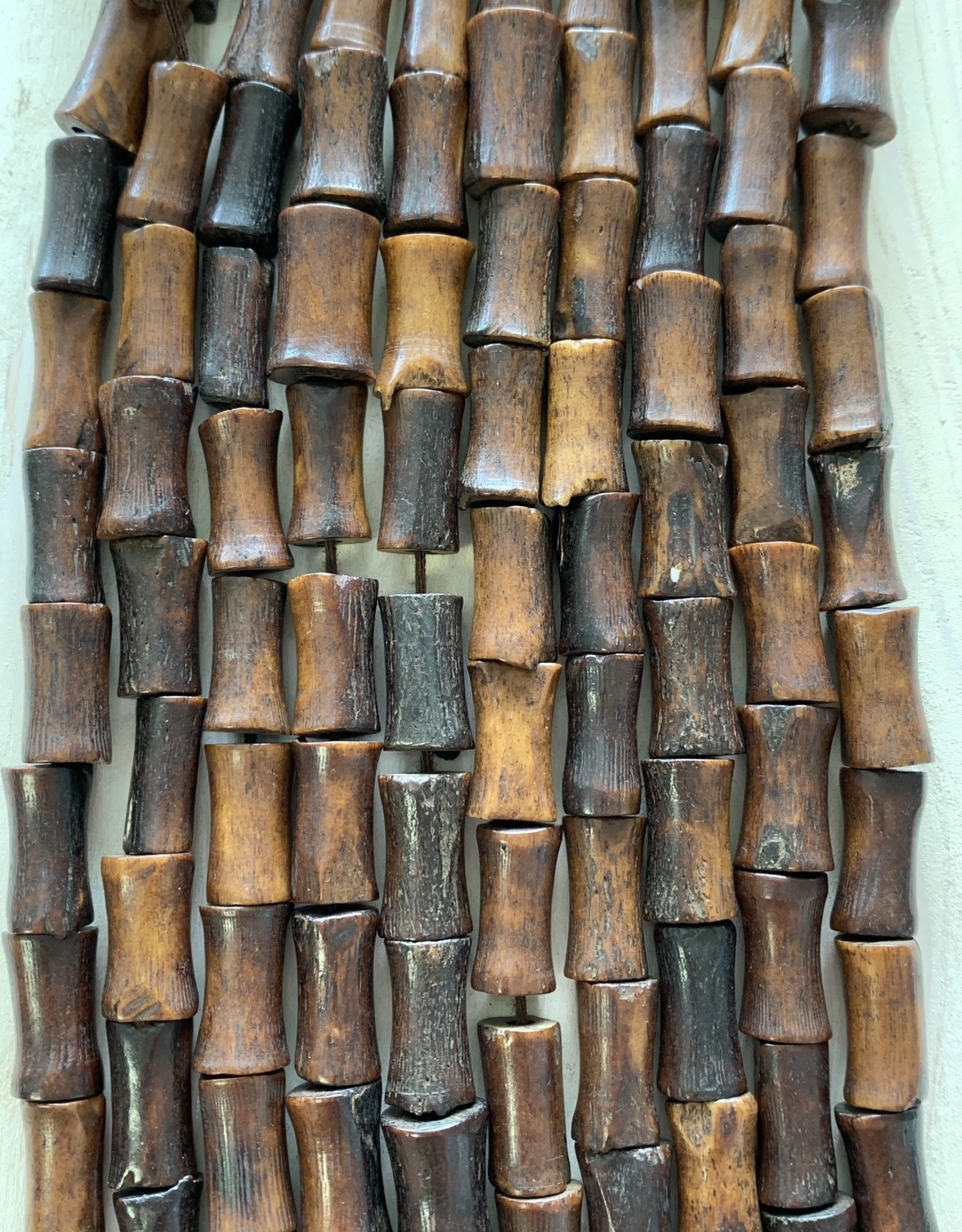 Bamboo Coffee Bone Bead Strands