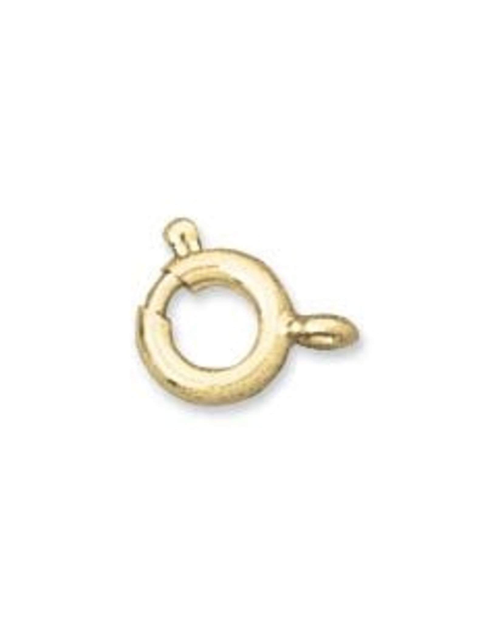 6mm Spring Ring Clasp, Gold Plated Qty 12
